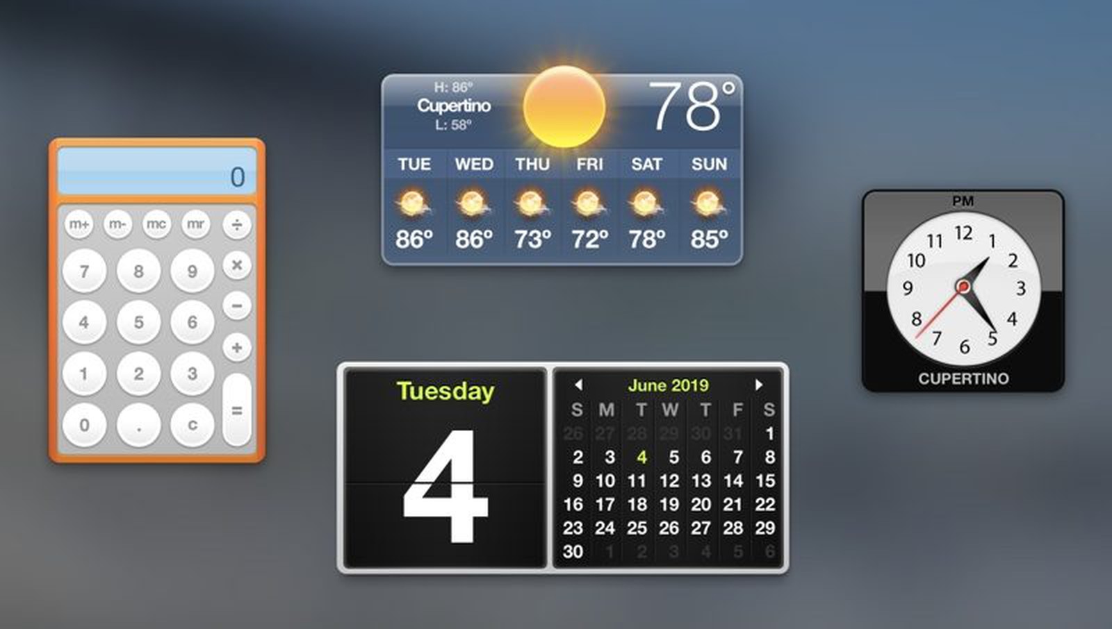 mac page with weather calculator