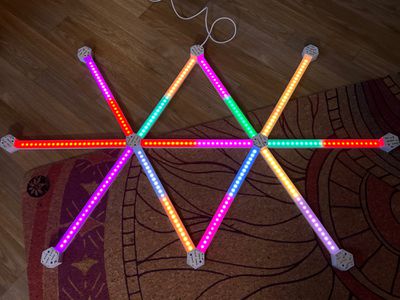 LEDs behind nanoleaf lines