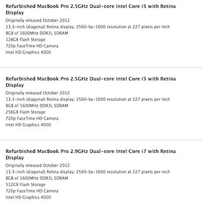 refurb 13 macbook pro retina