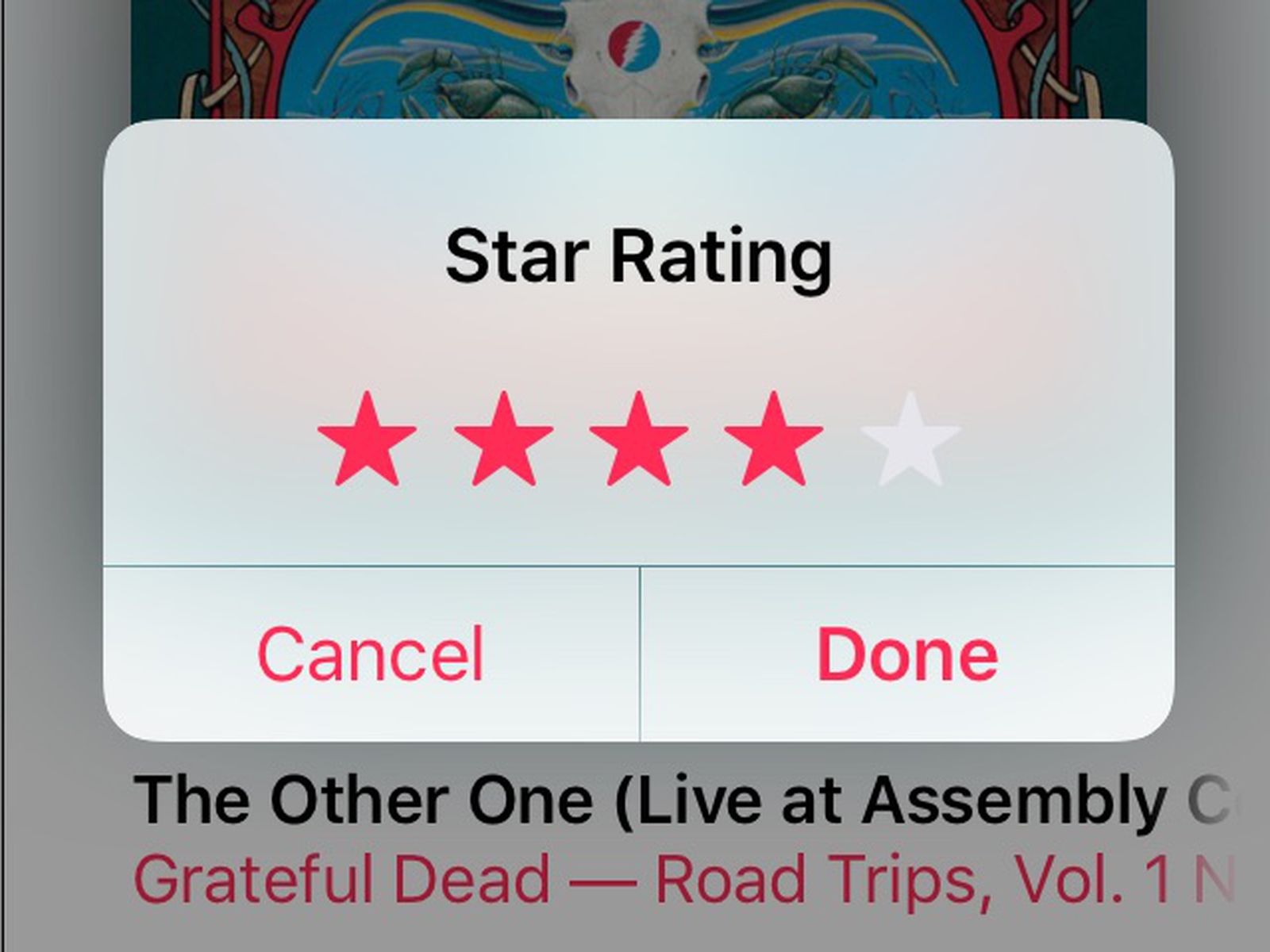 Star Ratings Make A Return To Apple Music On Ios 10 2 Beta Macrumors