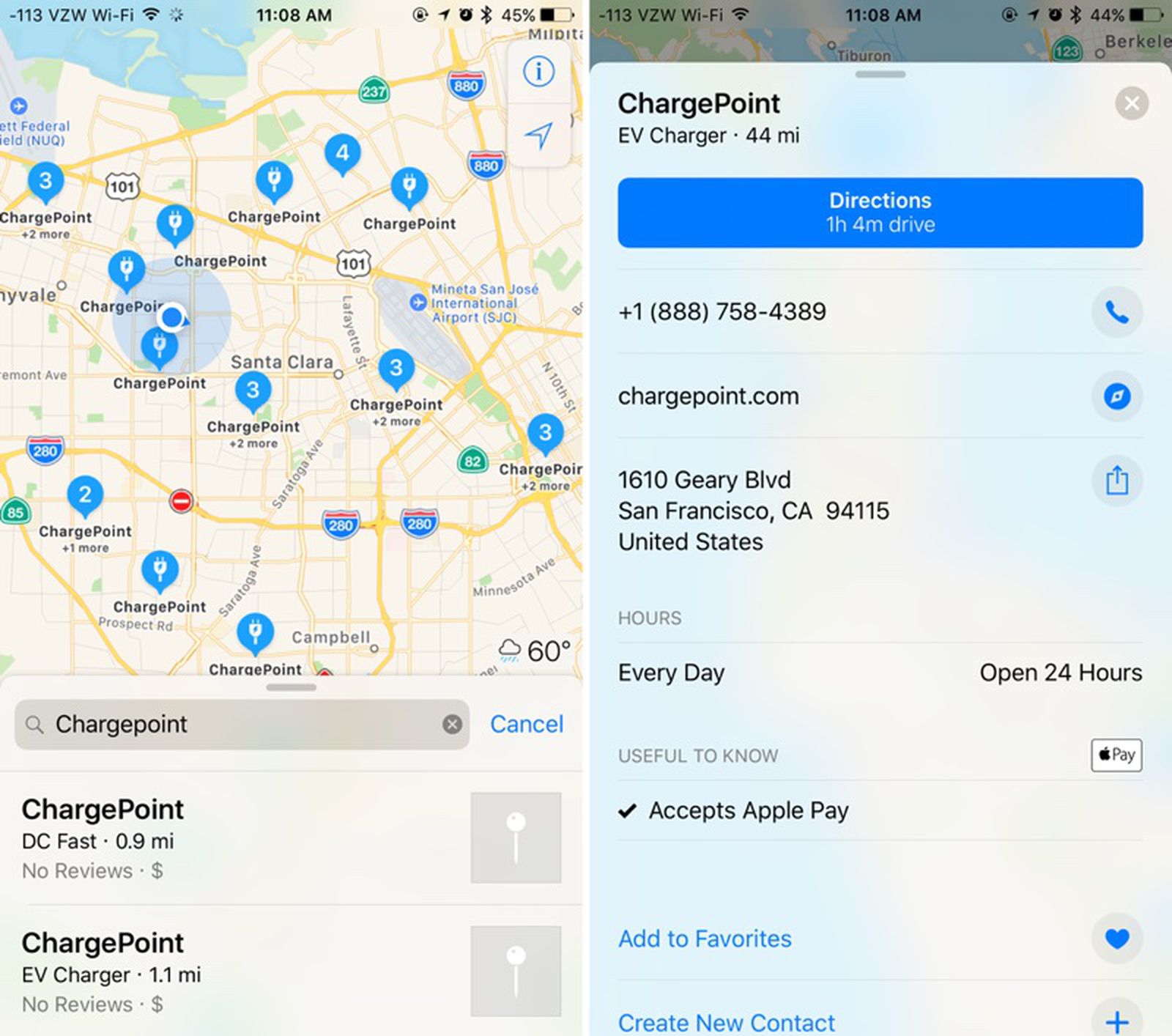 Chargepoint Charging Station Map Chargepoint's Electric Vehicle Charging Stations Now Displayed In Apple Maps  - Macrumors