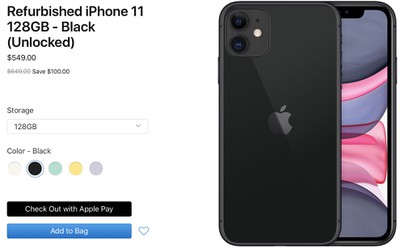 Apple Now Selling Refurbished iPhone 11, 11 Pro, and 11 Pro Max Models
