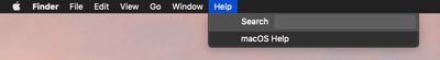 how to use macos help menu