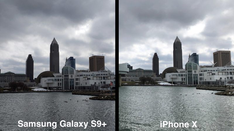 iphone x vs galaxy s9 camera image