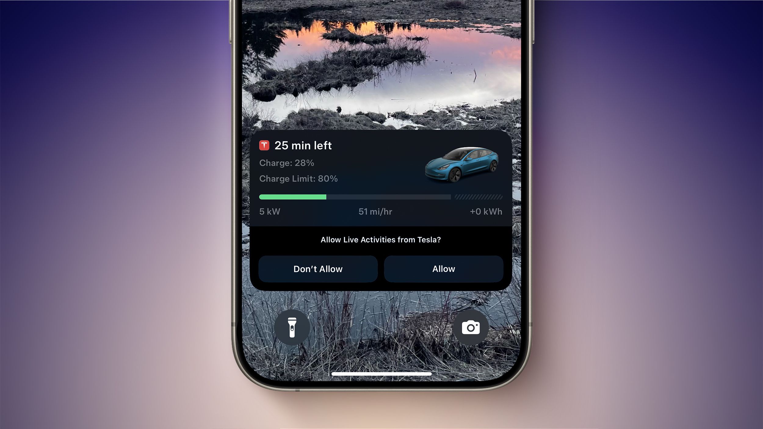 Tesla Now Shows Live Supercharging Status on iPhone's Lock Screen and Dynamic Island