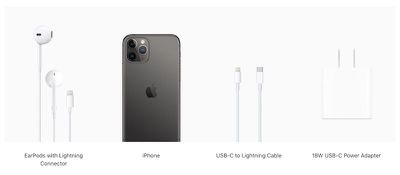 iPhone 11 Pro Models Include Faster 18W USB-C Charger and Lightning to USB-C Cable Box - MacRumors
