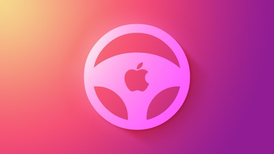 Apple car wheel icon features triad