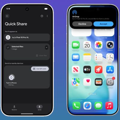 android iphone airdrop quickshare