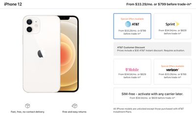 iphone 12 pricing att verizon