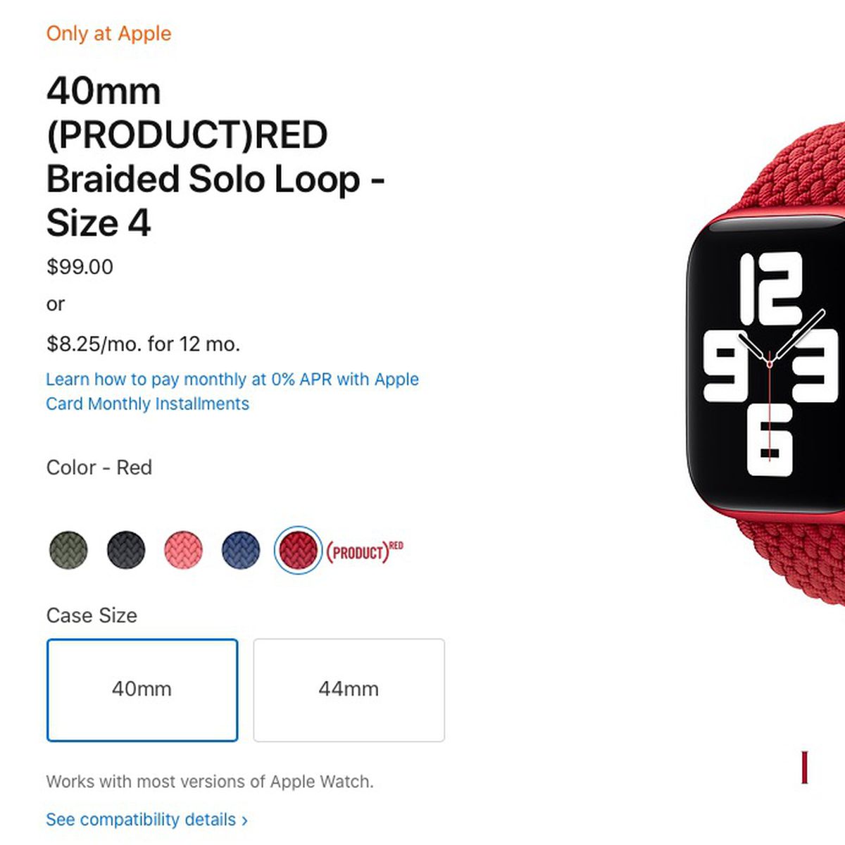 Product red solo cheap loop