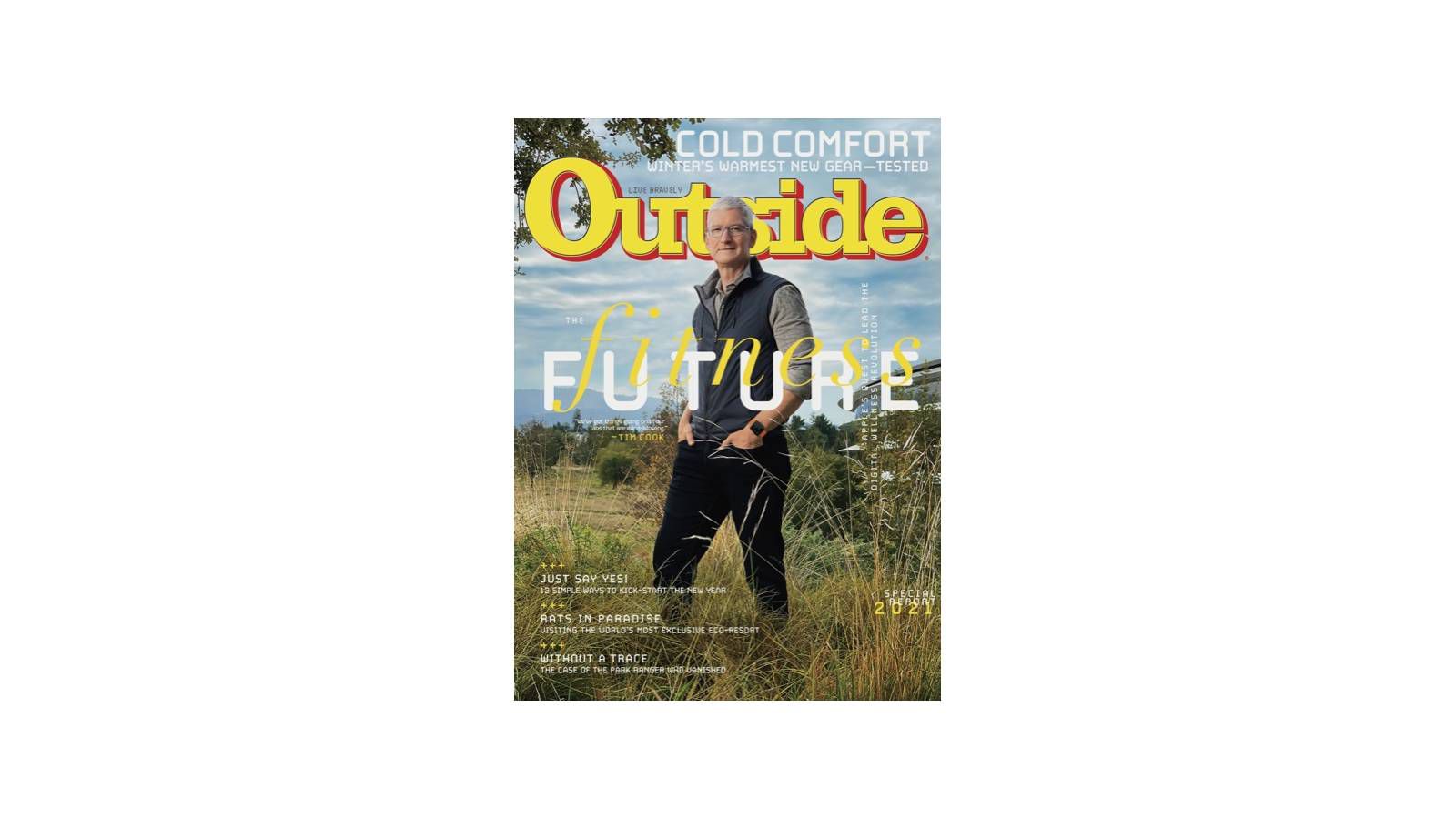 Tim Cook featured on cover of outdoor magazine, talks about health and wellness