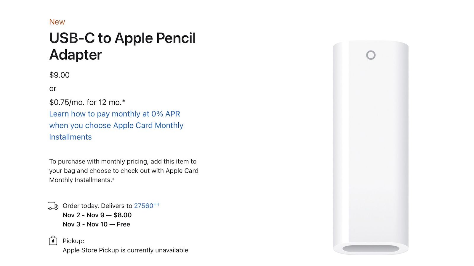 Adaptador de USB-C a Apple Pencil - Apple (ES)