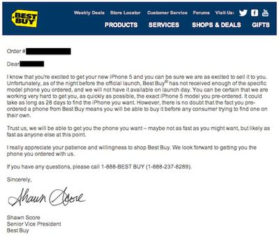 best buy iphone 5 delayed