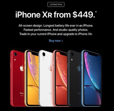 iphone xr apple homepage