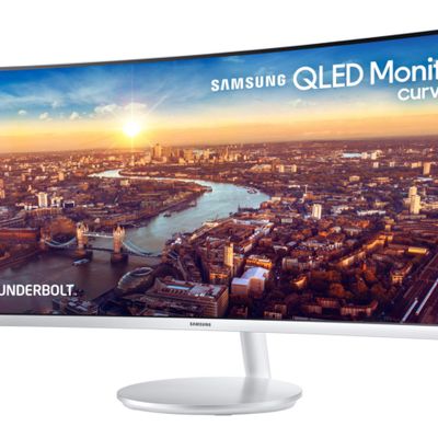 Thunderbolt 3 QLED Curved Monitor Main 1