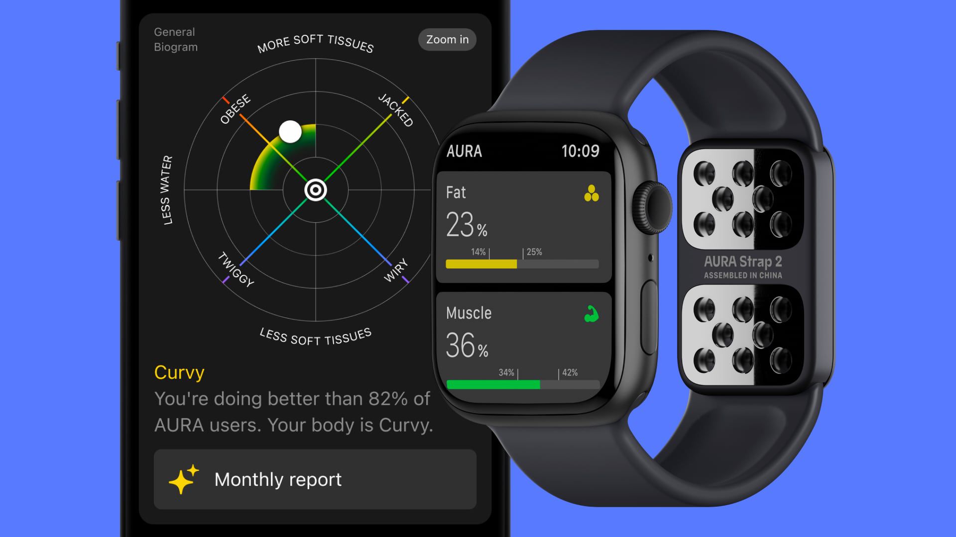 AURA Strap 2 Offers Fat, Muscle and Water Balance Measurements on Apple Watch