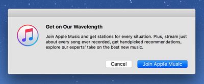 iTunes Radio Mac prompt