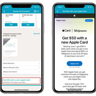 walgreens apple card 50 bonus