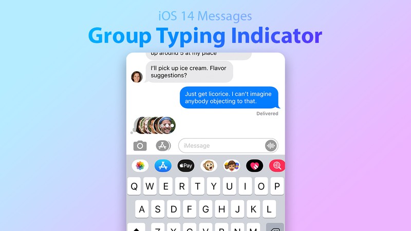 iOS 14 Group Texting Indicators Mockup