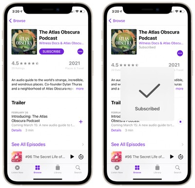 podcast app ios 14 4