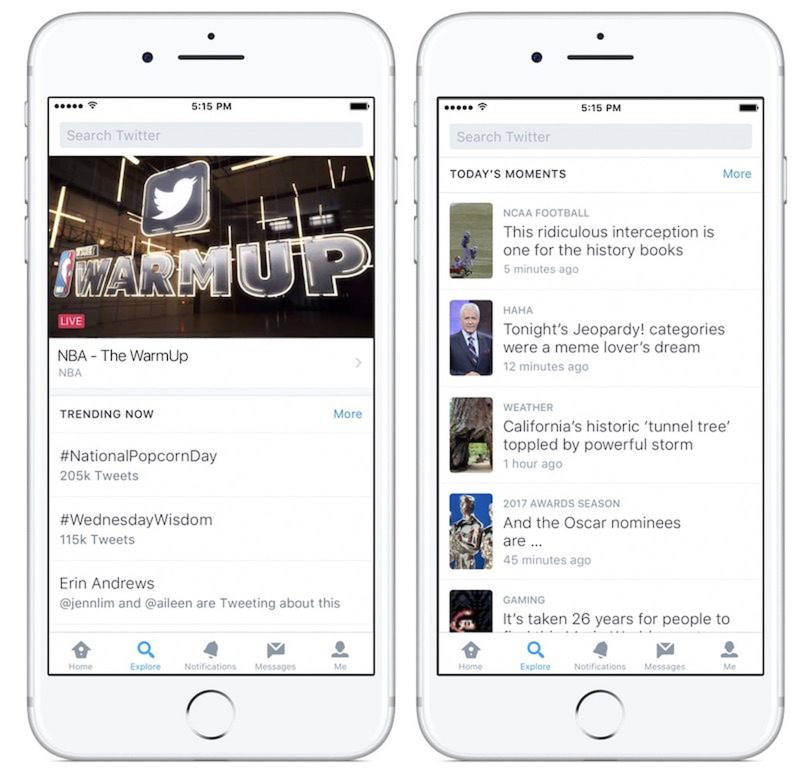 Twitter Officially Launches Enhanced 'Explore' Tab on iOS to All Users ...