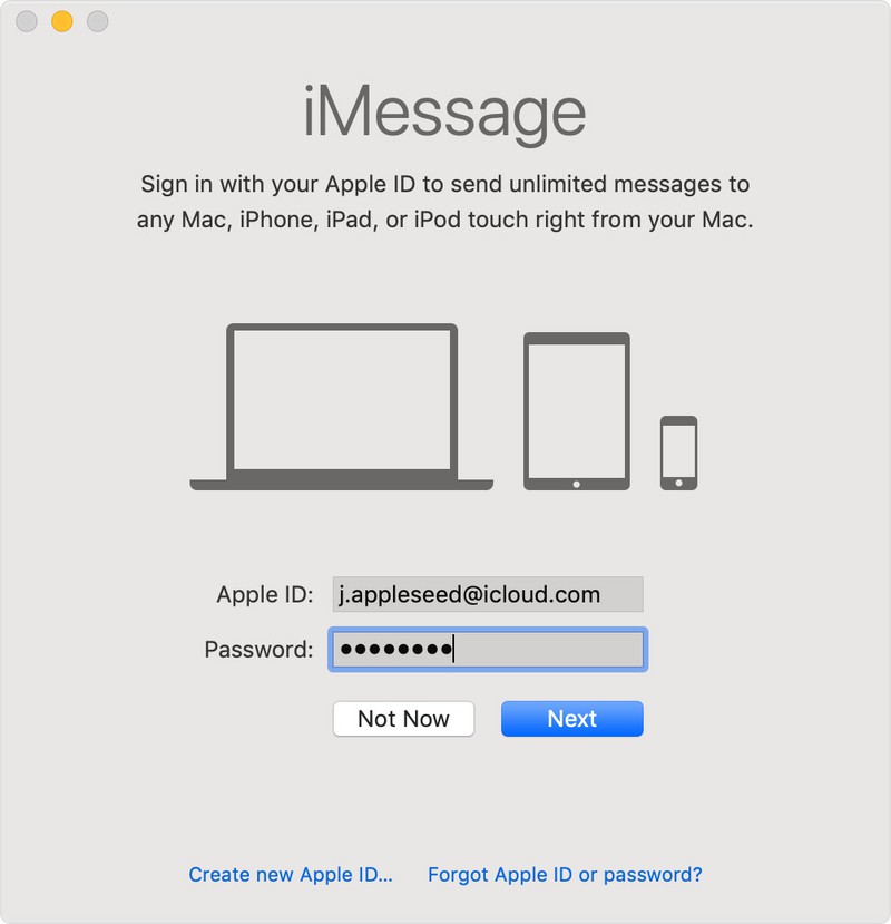 how to set up imessage on mac