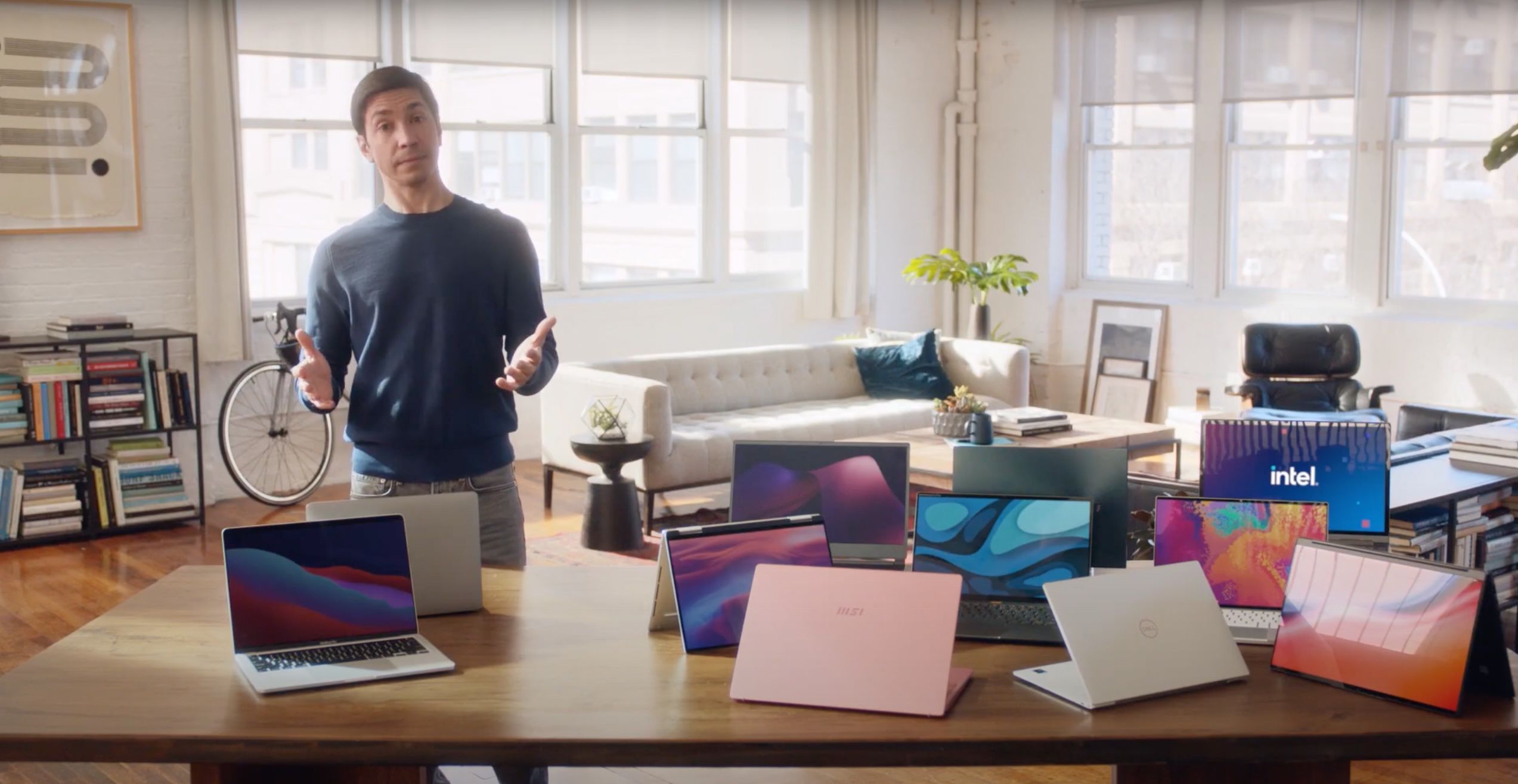 Former ‘I’m a Mac’ actor Justin Long casts shadow at M1 Apple Silicon in new Intel advertising campaign