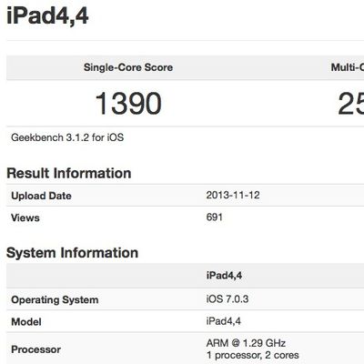 ipad mini retina geekbench