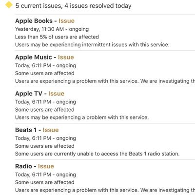 applemusictvoutage