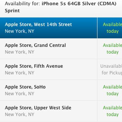 iphone 5s store availability