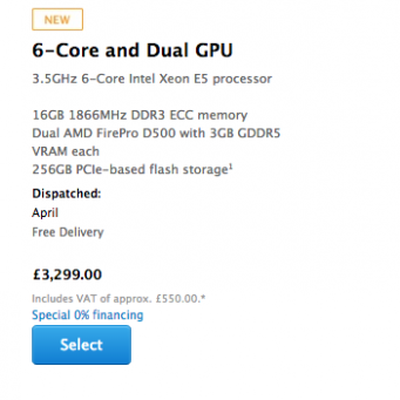 mac pro shipping estimates april