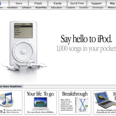 apple website ipod october 2001