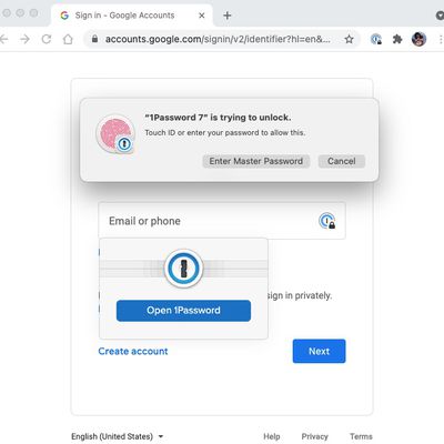 browser touch id unlock