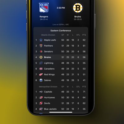 Apple Sports Broadcast Info