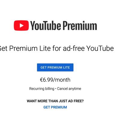 youtube premium lite