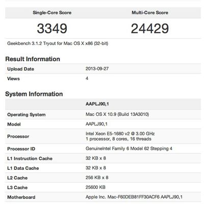 mac pro 1680 geekbench