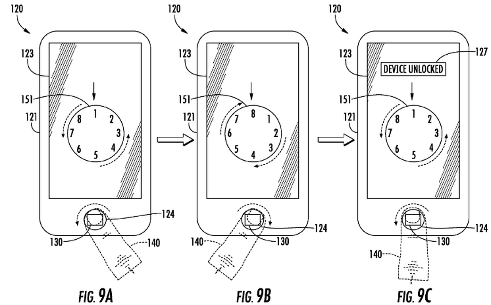 Устройство разблокировано. Схема работы Touch ID.