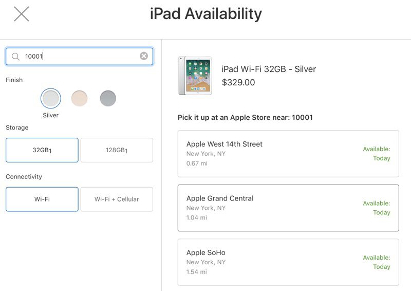 New Sixth-Generation iPad Now Available for In-Store Pickup at Apple ...