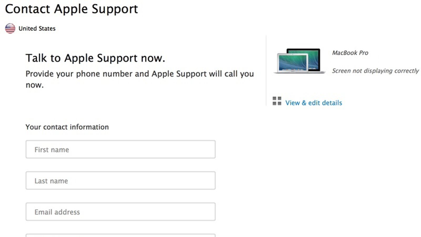 talk to apple support phone number
