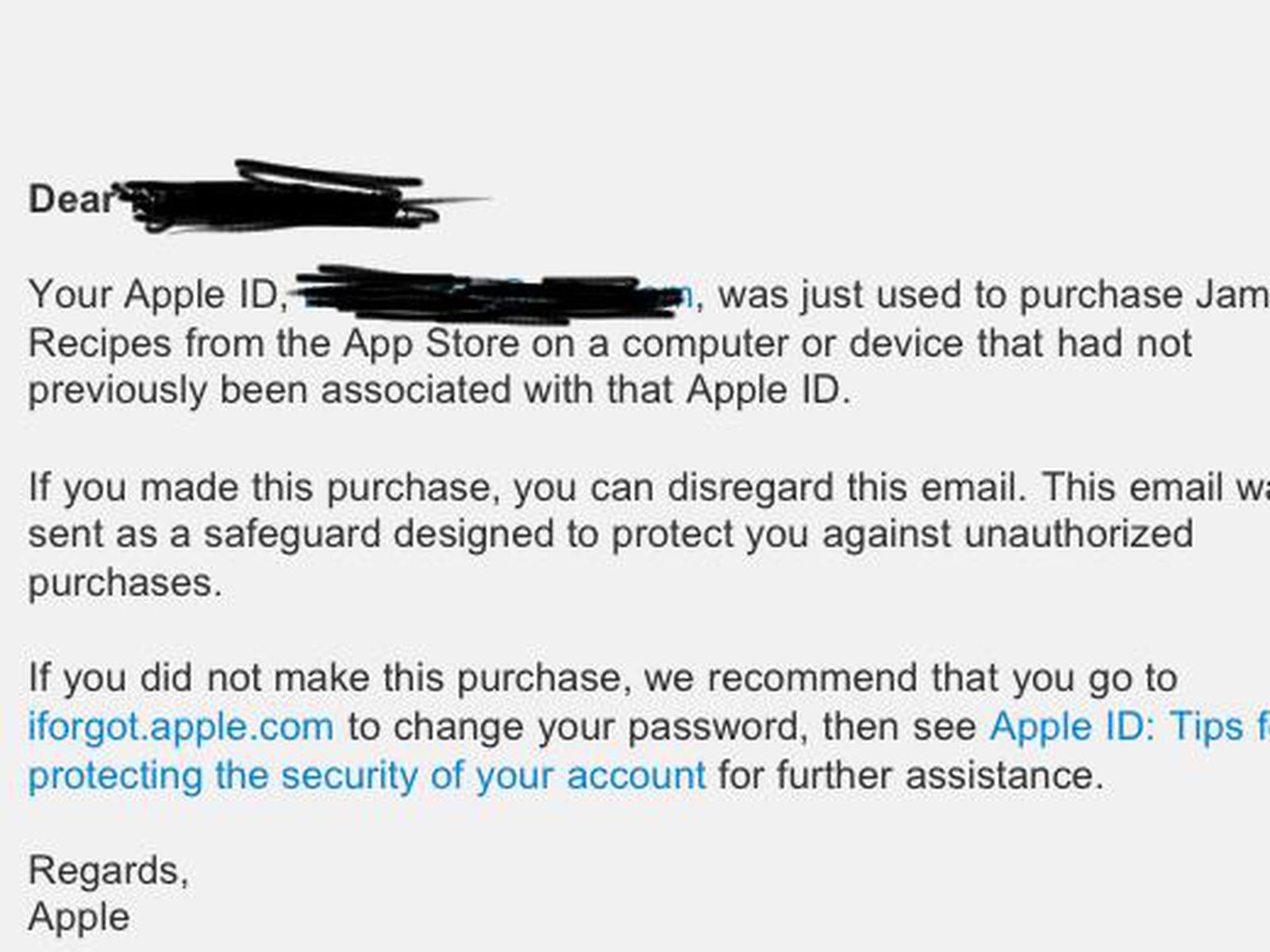 Apple Sending Confirmation Emails To Combat App Purchase Fraud Macrumors