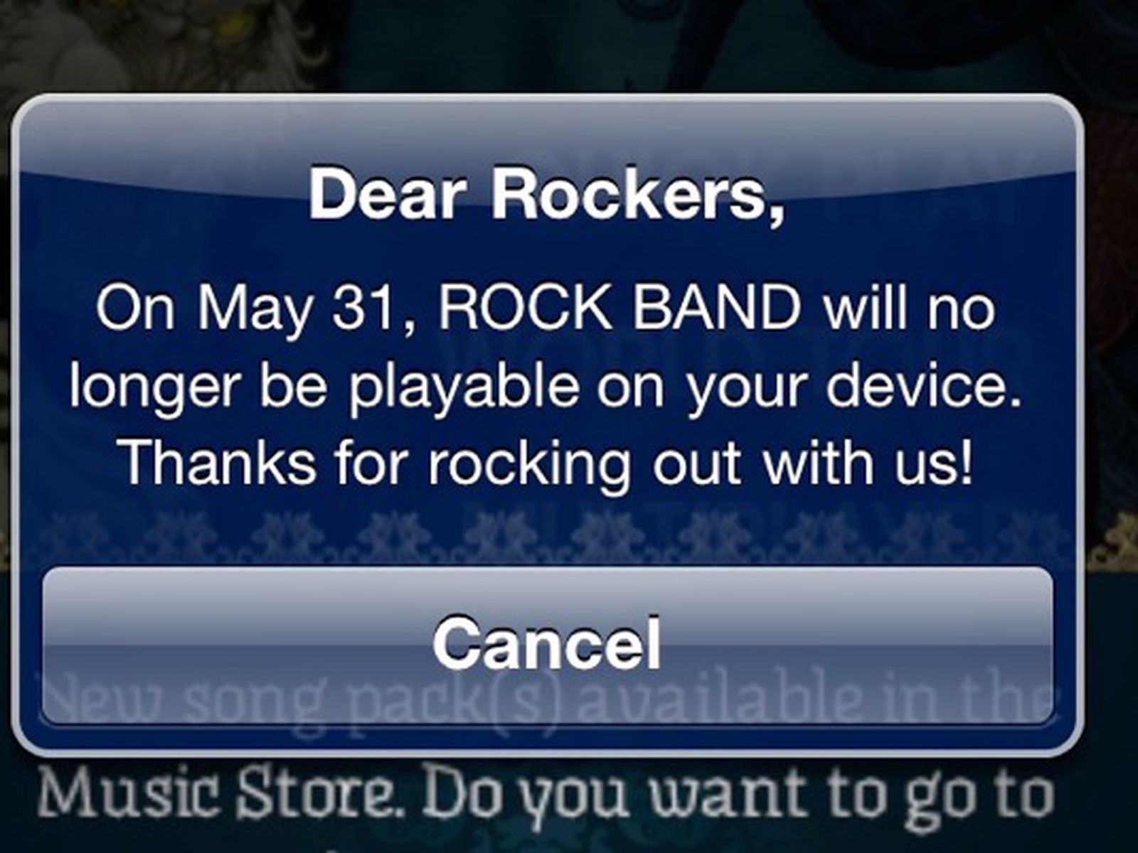 Ea Killing Rock Band For Iphone Game Will Be Unplayable For Current Owners Updated Macrumors