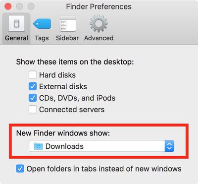 finder preferences on mac