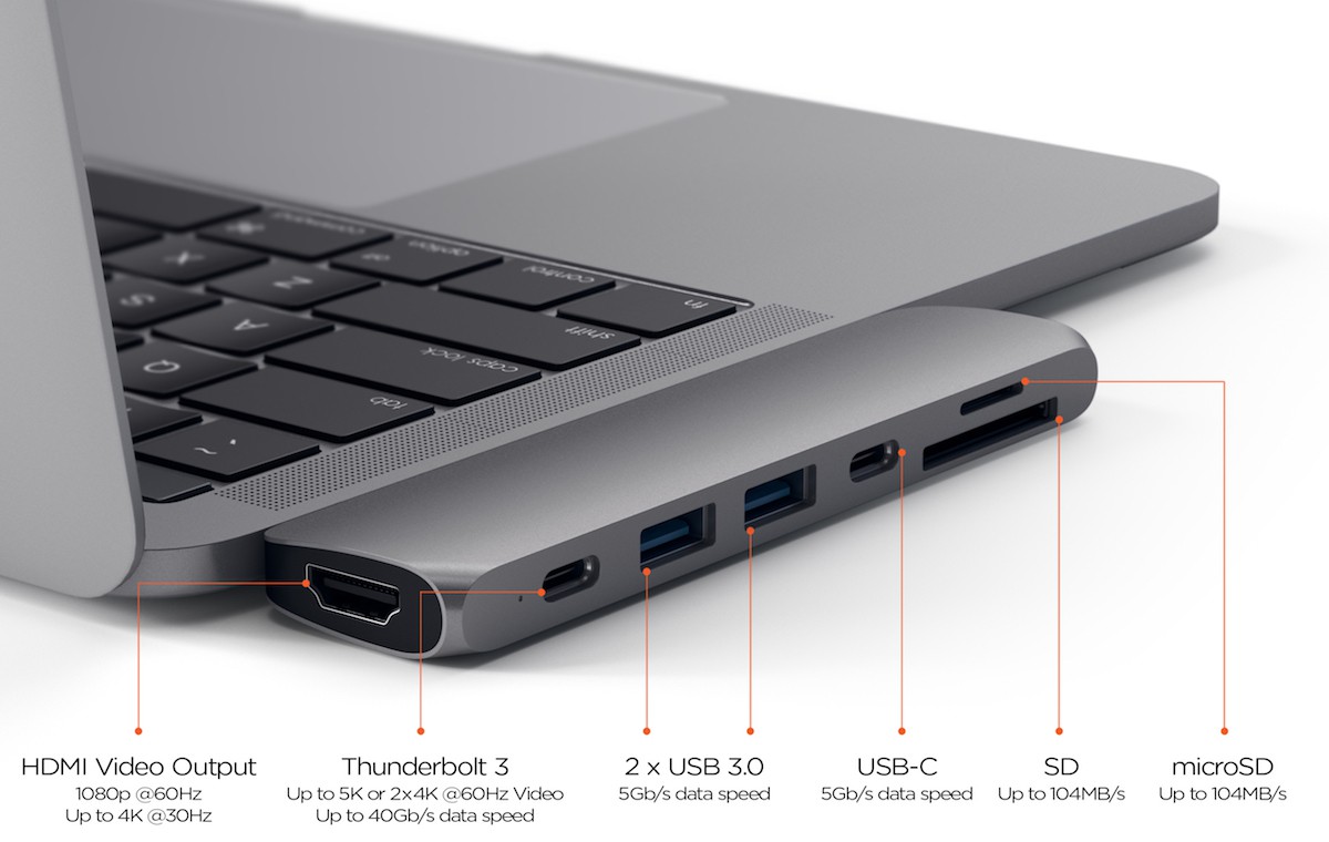 Satechi Launches Type-C Pro Hub for 2016 MacBook Pro With Ports for