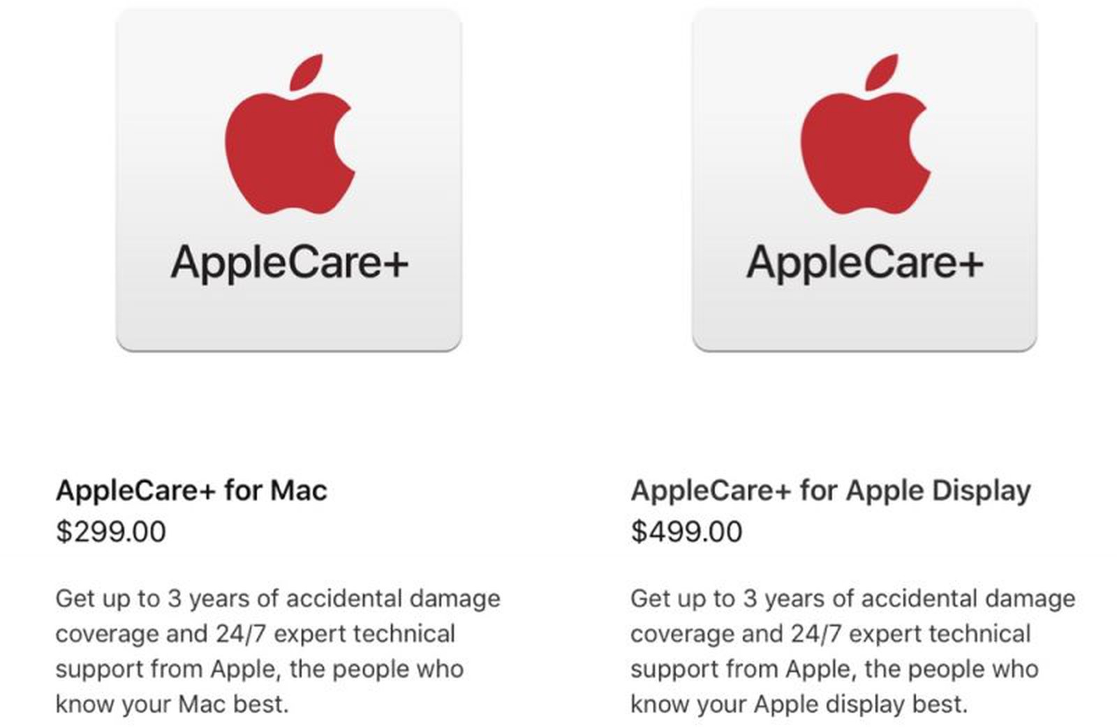 AppleCare+ for New Mac Pro Costs $299, AppleCare+ for Pro Display XDR