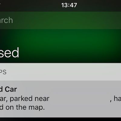 iOS 10 parked car