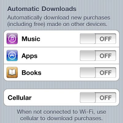 ios automatic downloads