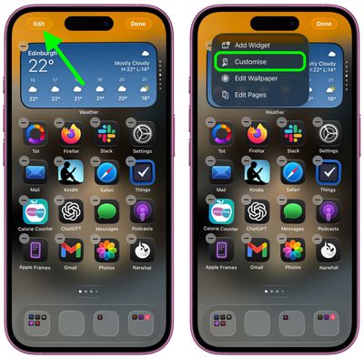 make home screen app icons clear ios1