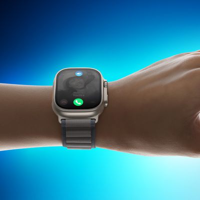 Apple Watch Ultra 2 double tap gesture 230912 Faeture Blue