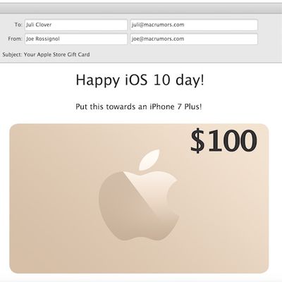 Apple e gift card