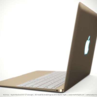 12 macbook air gold rendering